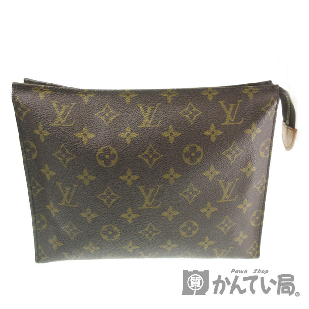 LOUIS VUITTON Pochette Toilette Monogram Canvas Brown Bag Business Shoulder
